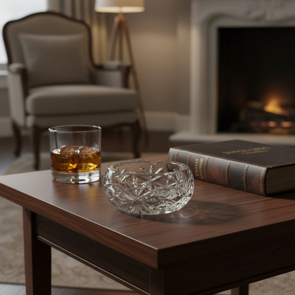 The Minimalist Living Pavilion (Glass Round Patterned Ashtray)