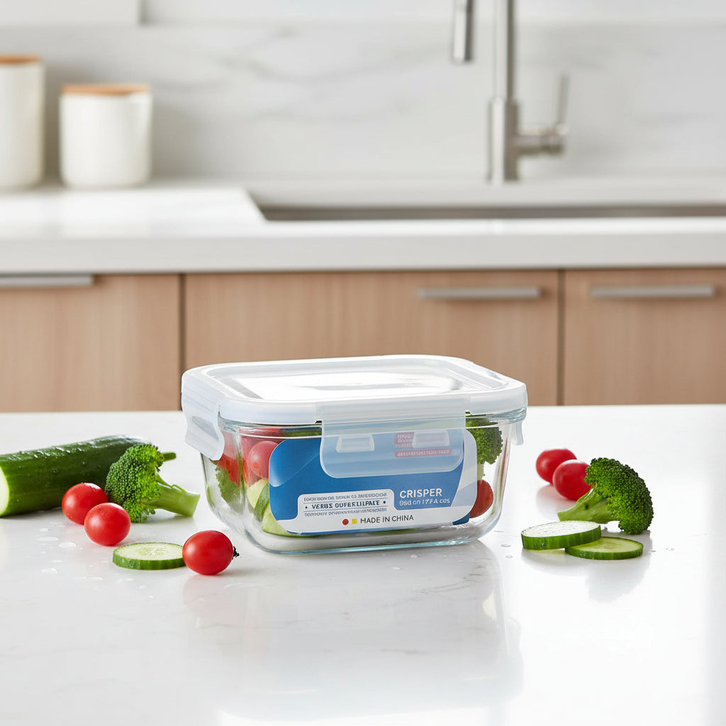 The Meridian Crystalline Glass Refrigerator Food Container