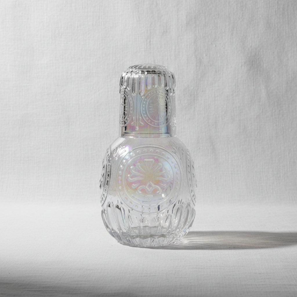 The Prism Tinted Glass Water Bottle with Companion Cup