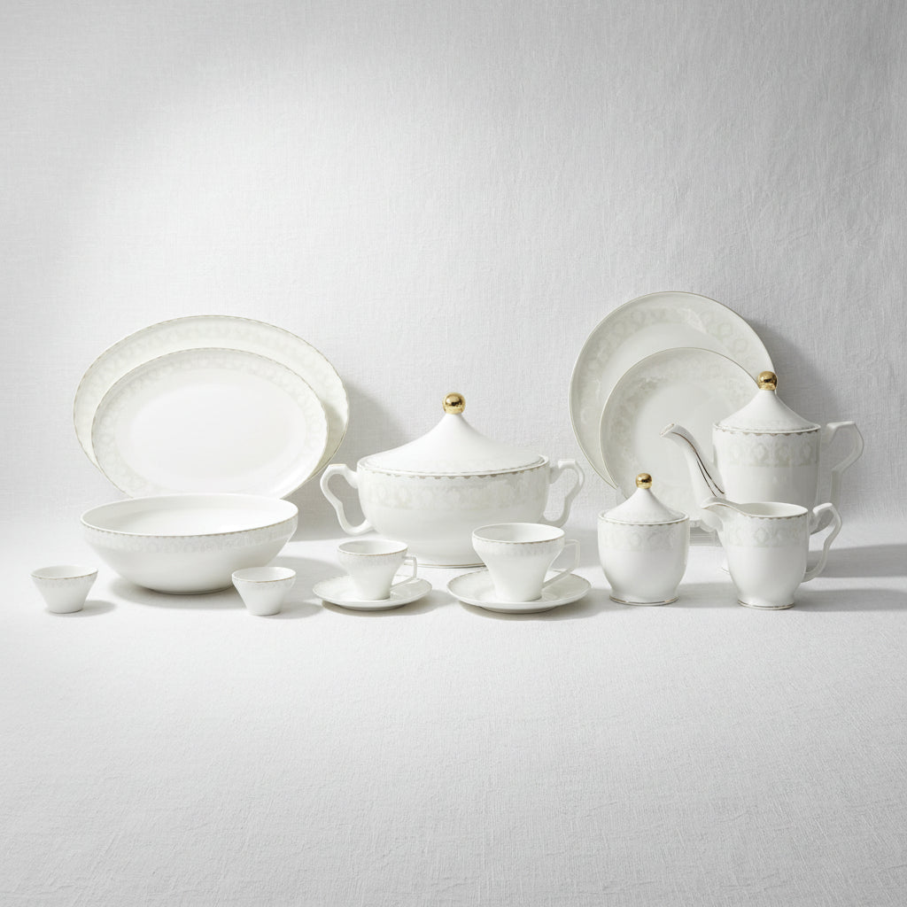 Plain Rosive Dinner Set (60-Piece) - Style 735