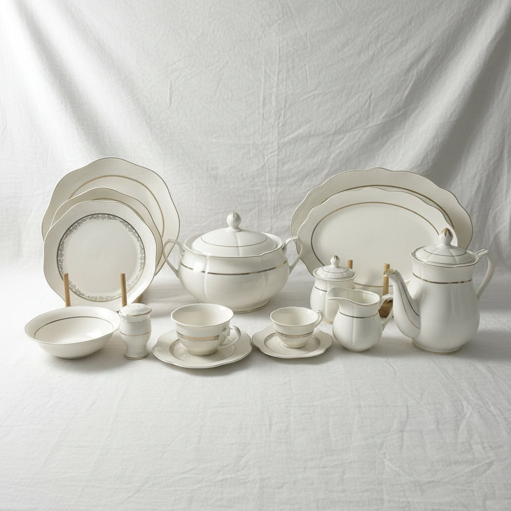 Thai Fan-Shaped Dish Dinner Set (60-Piece) - Style 264