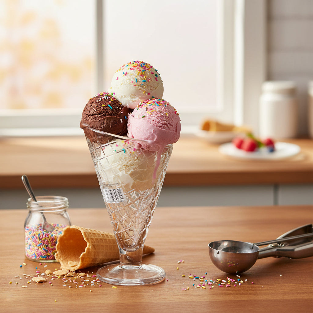 أكواب زجاجية كريمي - طراز 027