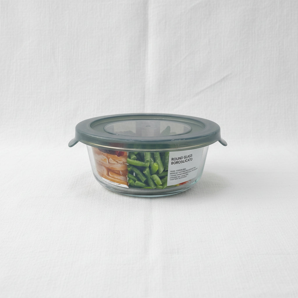 Borosilicate Circular Food Container 370ml