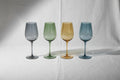 Colored Crystal 4 Pcs Juice Glasses 22cm