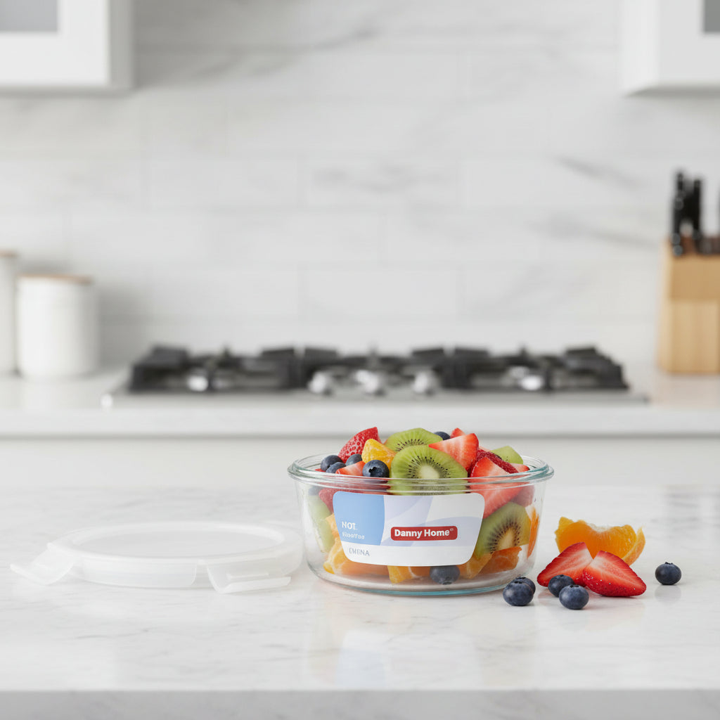 The Prism Minimalist Round Borosilicate Food Container (635ml)