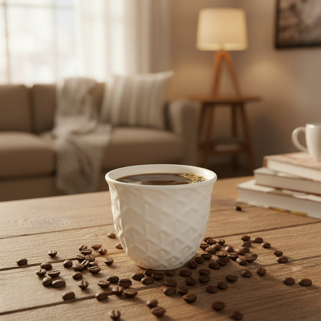 The Moonlight 12-Piece Small Ceramic Coffee Cup Set (Design 1)
