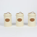 Tcwhniev Metal Canisters Set of 3Pcs