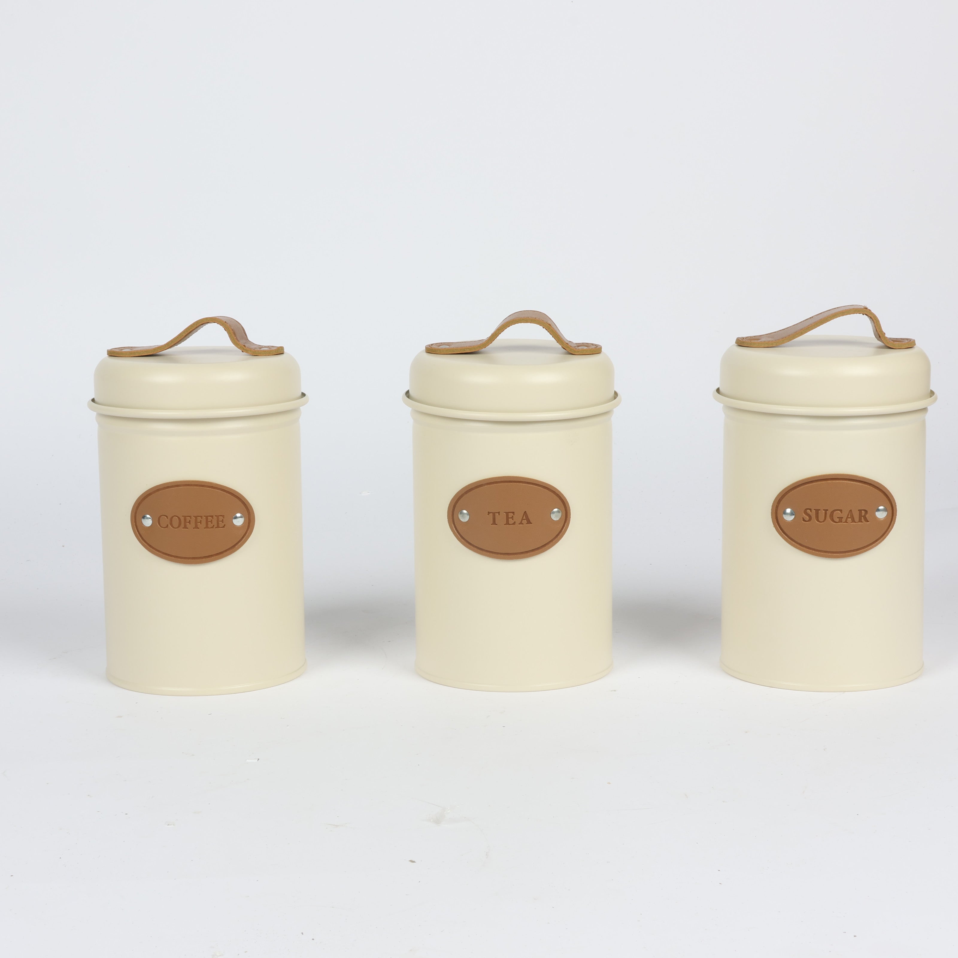 Tcwhniev Metal Canisters Set of 3Pcs