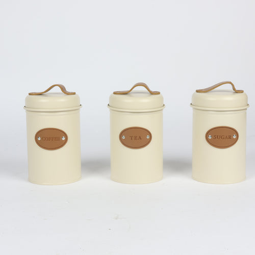 Tcwhniev Metal Canisters Set of 3Pcs