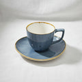 Aura Azuri Poreclain Tea Cup W/Plate