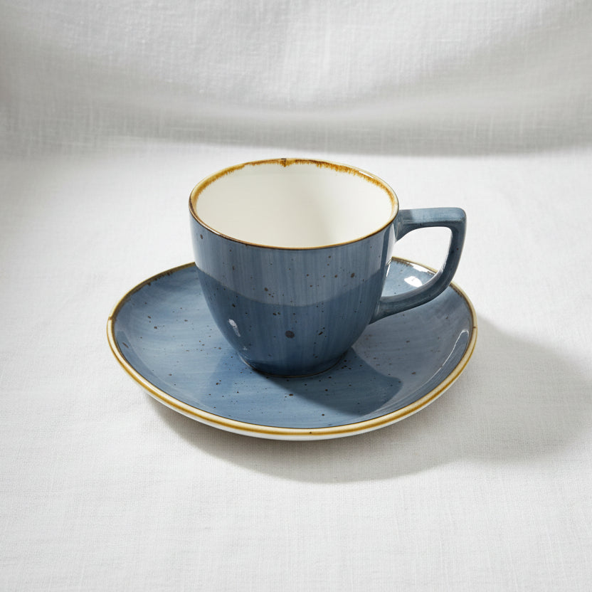 Aura Azuri Poreclain Tea Cup W/Plate