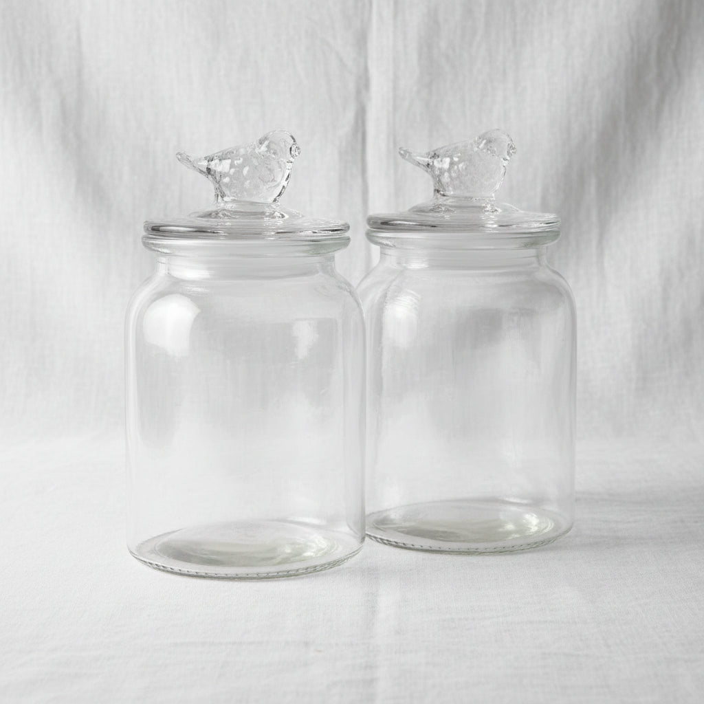Storage Glass Jars 2 Pcs