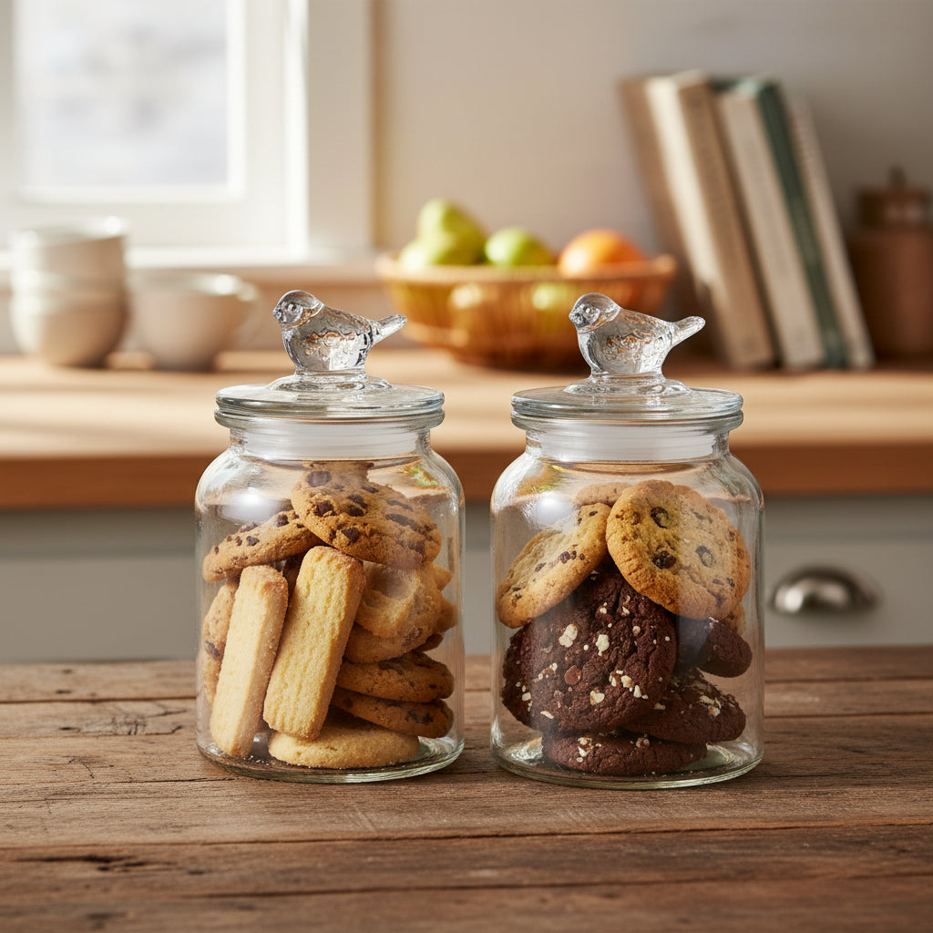 The Minimalist Culinary Sanctuary (Storage Glass Jars 2 Pcs)