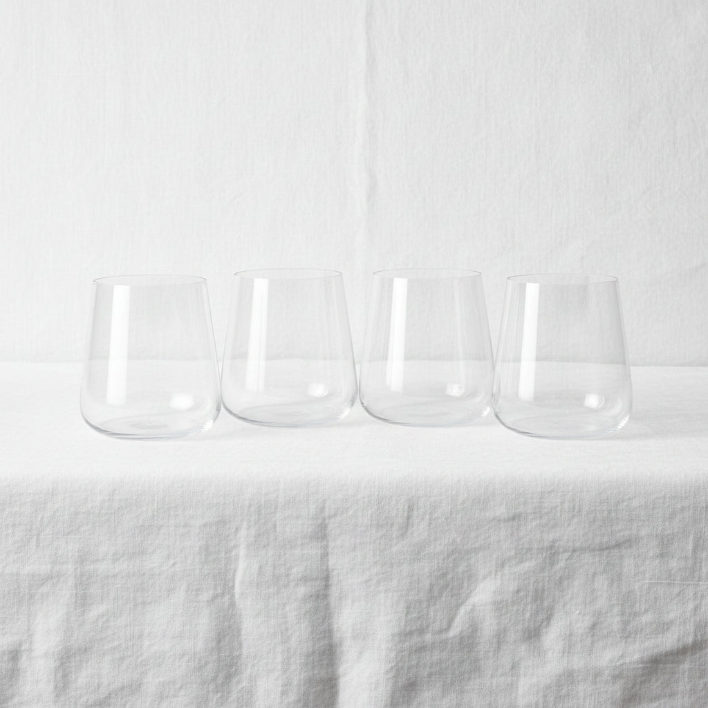Contemporary Transparent Glass 4-Piece Short Tumbler Set (430ml)