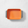 Porcelain Orange Rectangular Small Tajine 25x15cm