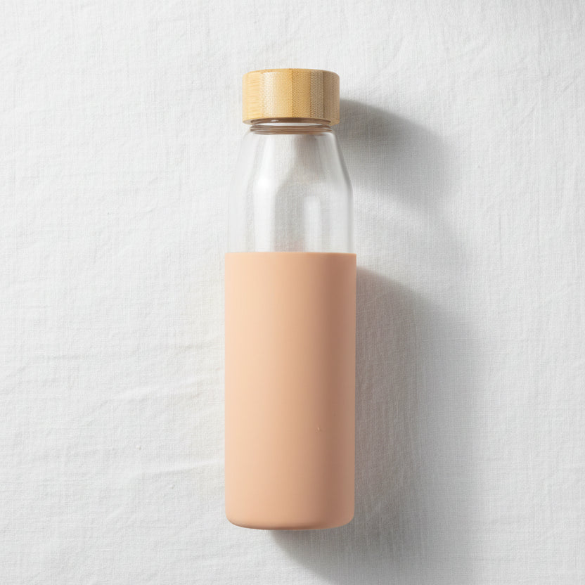 Borosilicate Bottle With Beach Wood Lid 24cm