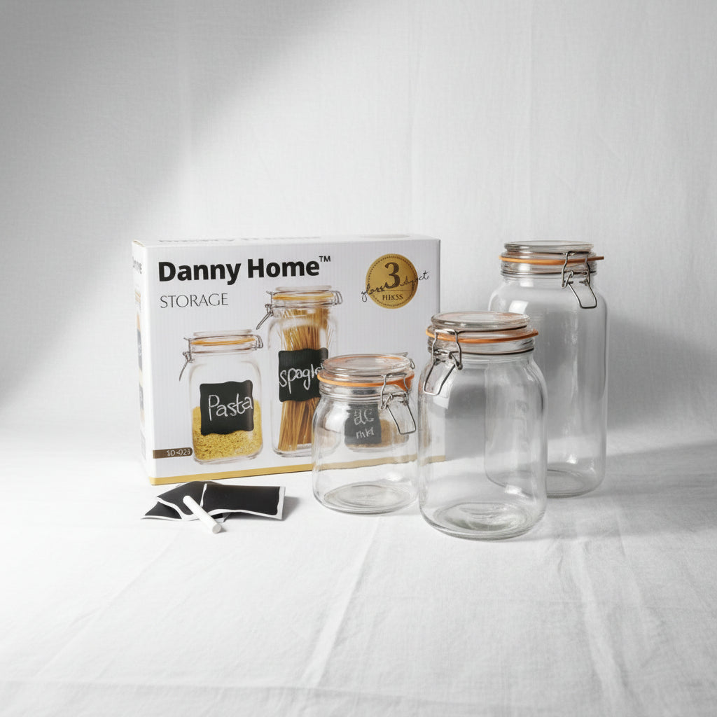 طقم برطمانات توابل زجاجية