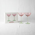 Glass Stemmed Glass Set