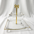 Square Gold Arezzo Serving Stand