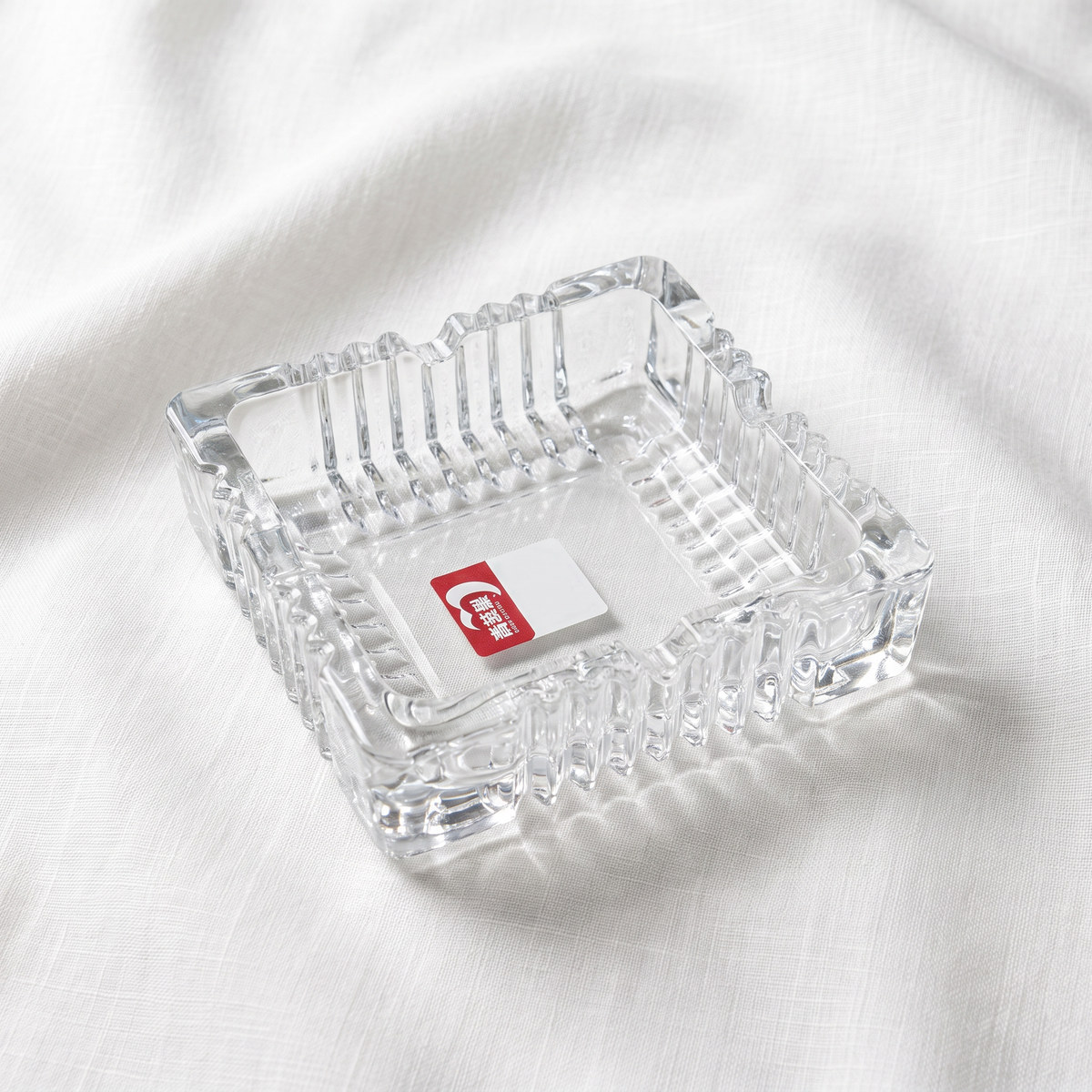 The Quadra Minimalist Square Glass Ashtray