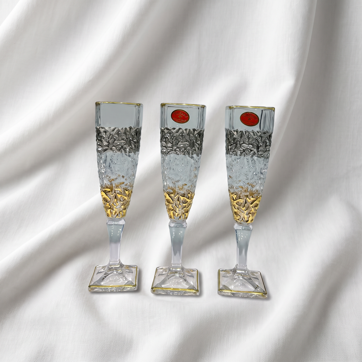 Gold Tongs Glass