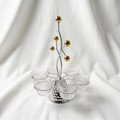 The Forge Crystalline Iron and Glass Decorative Candlestick Holder