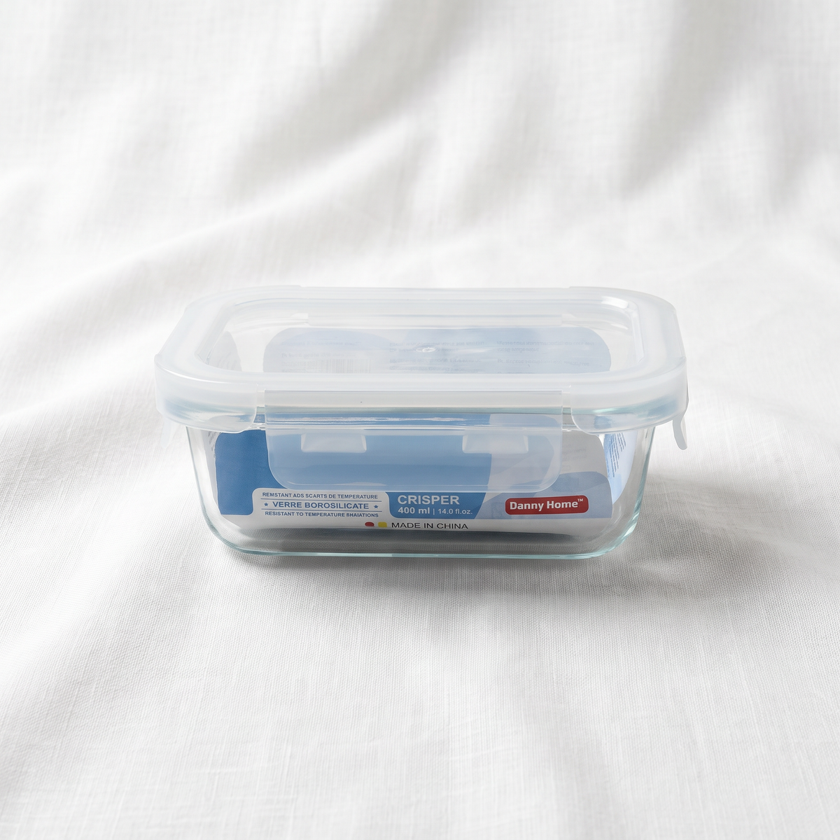 The Aura Clear Glass Refrigerator Food Container (400ml)