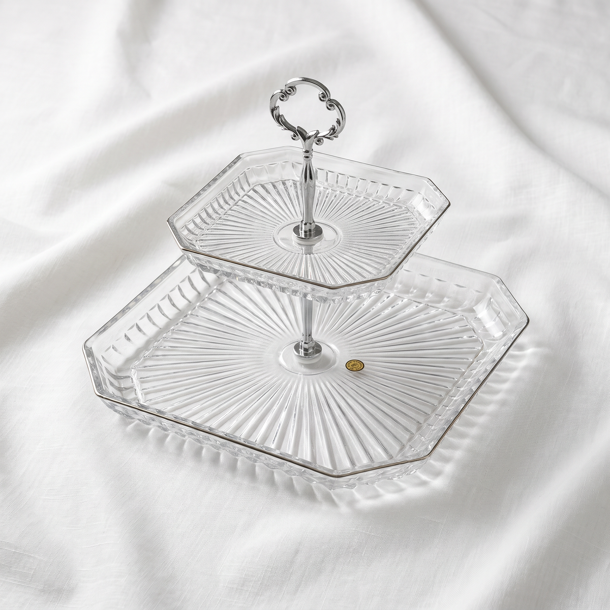 Square Gold Serving Stand