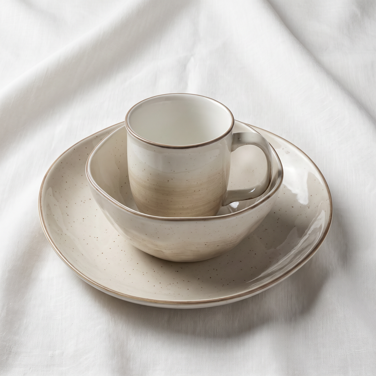 Art Folio Beige Dinner Set 30 Pcs