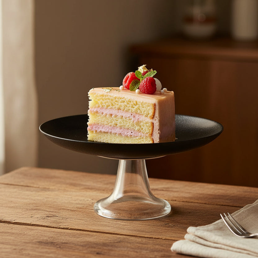 Elegant White Porcelain Cake Serving Plate