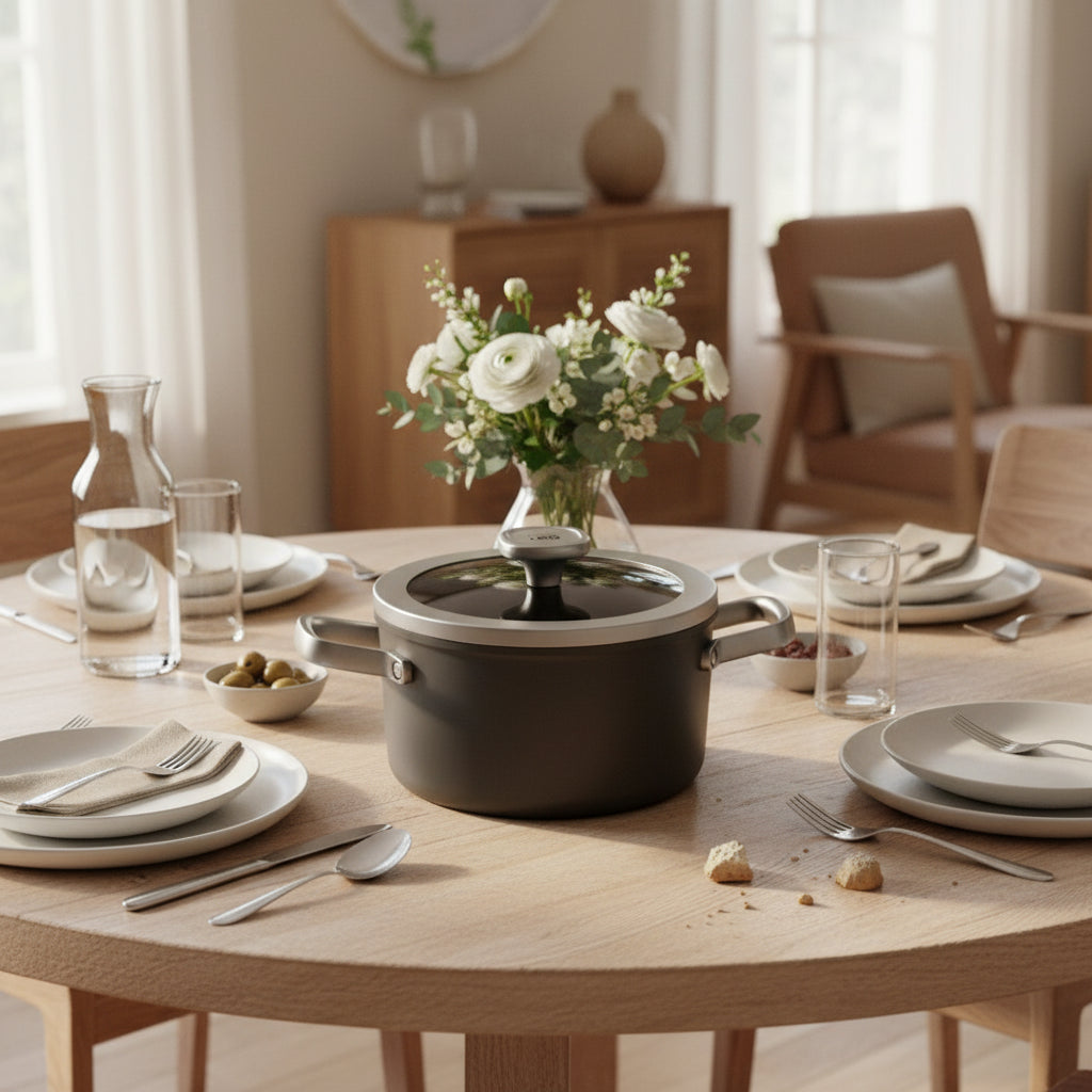 The Graphite 20cm Covered Non-Stick Recycled Aluminium Casserole