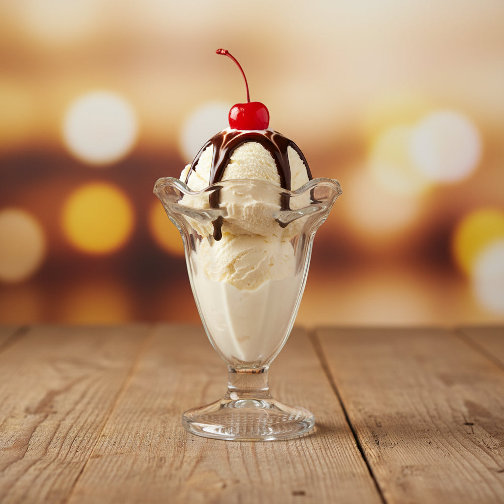 Glass Ice Cream Glass Set (6-Piece)
