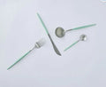 Contemporary Emerald Green & Silver 4-Piece Spoon Set
