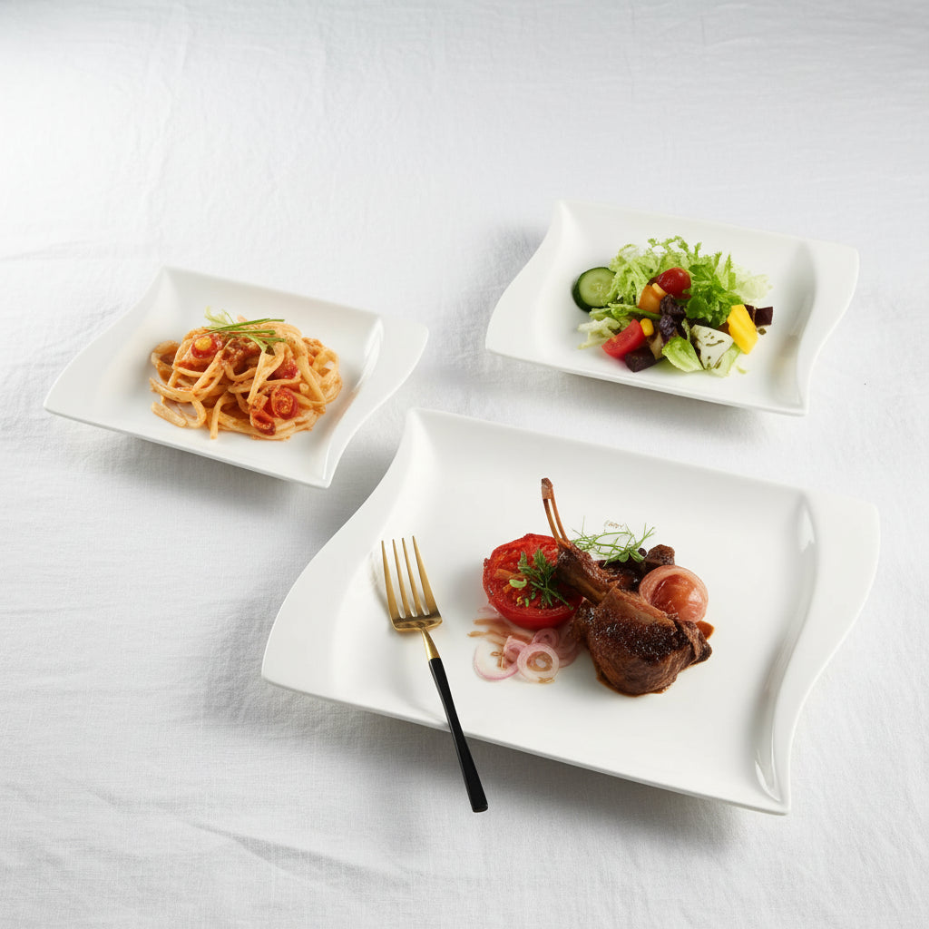 White Muen Style Ceramic Jam Tray