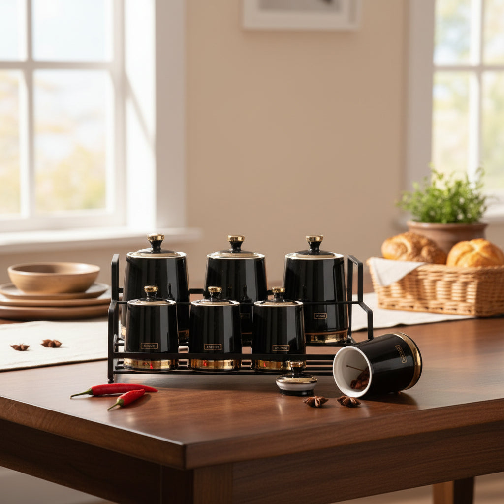 Porcelain Spice Set (7-Piece) - Style 735