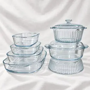 Heat-Resistant Pyrex Glass Tagine Pan (7-Piece)