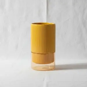 Vibrant Orange Porcelain Countertop Kitchen Utensil Holder