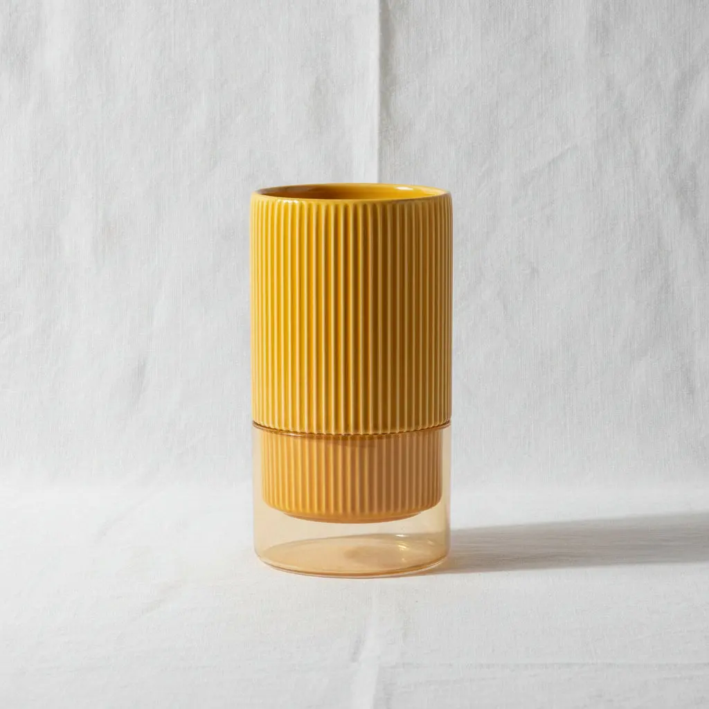 Vibrant Orange Porcelain Countertop Kitchen Utensil Holder