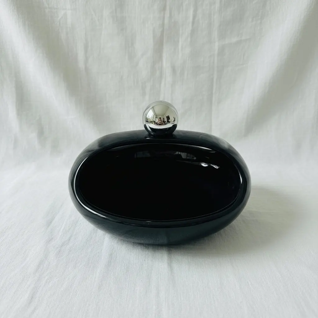 The La Maya Ceramic Black Handle Tray