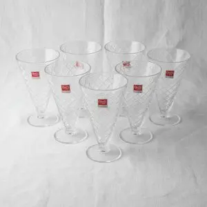 Elegant Clear Glass 6-Piece Ice Cream & Dessert Cup Set