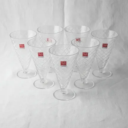 Elegant Clear Glass 6-Piece Ice Cream & Dessert Cup Set