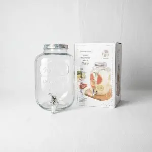 Sleek Glass Beverage Dispenser with Wide Opening (5L)