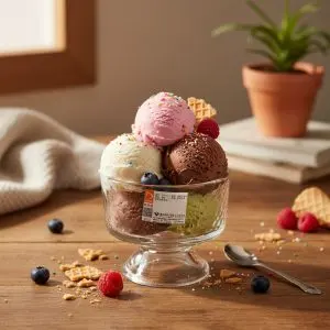 Cream Glass Cups (225ml, 6-Piece)