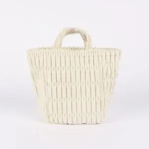 Beige Textured Storage Basket
