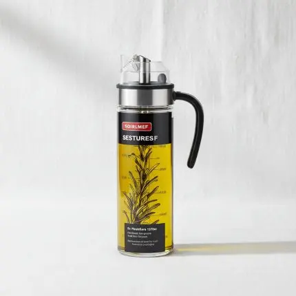 Danny Home Sleek Airtight Glass Oil & Vinegar Dispenser Bottle (500ml)