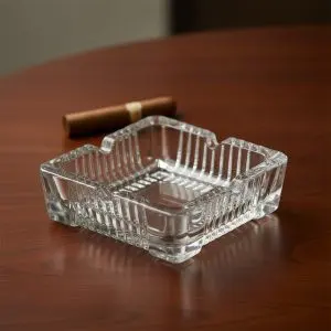 Large Square Glass Ashtray (Classic Heavyweight Edition)