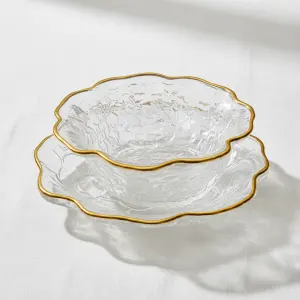 The Minimalist Hospitality Pavilion (Gold Trim Soup Bowl W/Plate Set of 6 Pcs)