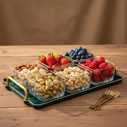 The Artisan Entertaining Porcelain Nut & Fruit Serving Set with Master Tray