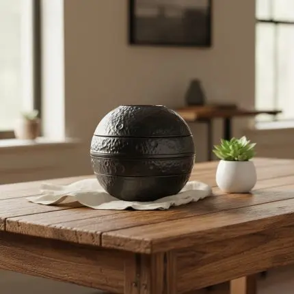 Black Space Planets Ball Shaped Dinner Set (5-Piece)