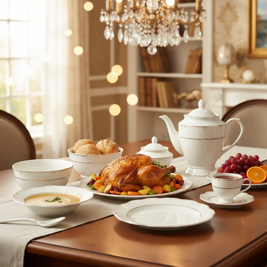 The Apex Minimalist Tableware Collection (113-Piece Grand Dinner Set)
